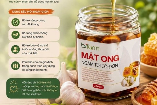 Ăn mật ong ngâm tỏi cô đơn mỗi ngày là khoẻ cả mùa hè