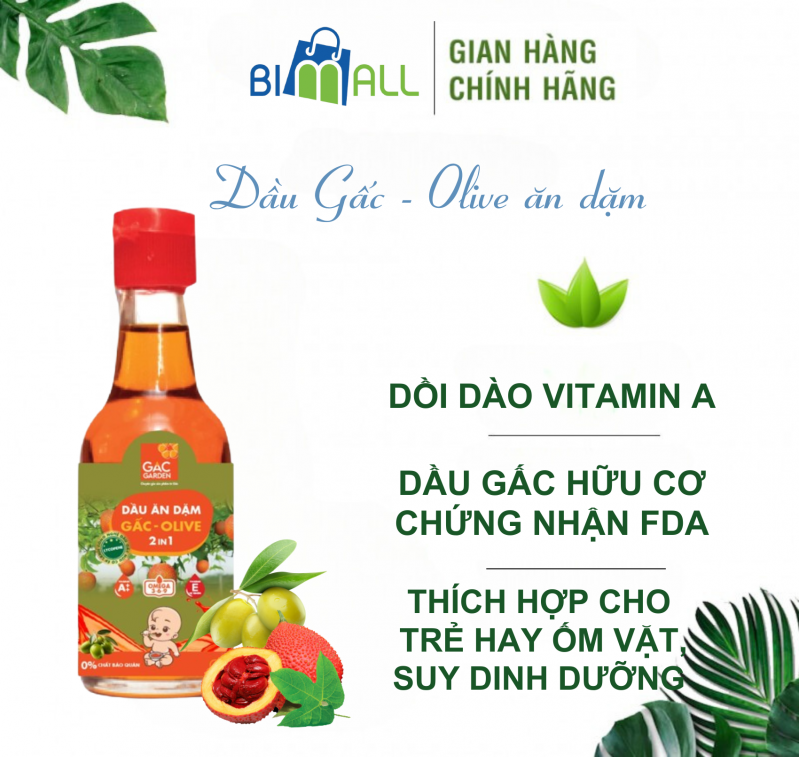 DẦU ĂN DẶM 2IN1 DẦU GẤC - OLIVE