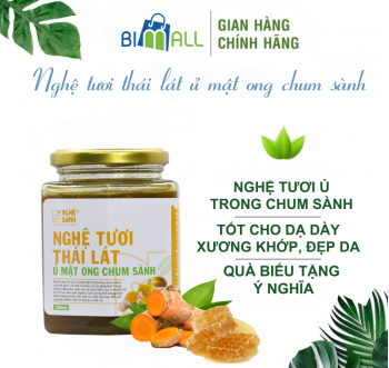 NGHỆ TƯƠI THÁI LÁT Ủ MẬT ONG CHUM SÀNH
