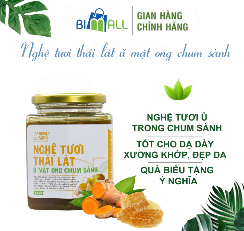 NGHỆ TƯƠI THÁI LÁT Ủ MẬT ONG CHUM SÀNH