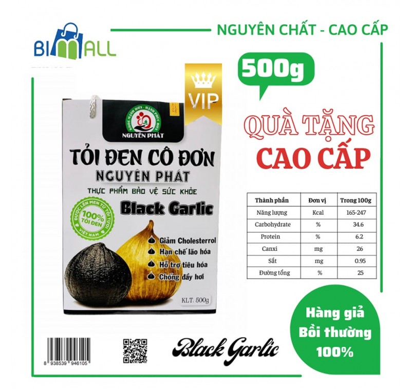  TỎI ĐEN CÔ ĐƠN NGUYÊN PHÁT 500G- CÔNG NGHỆ NHẬT BẢN