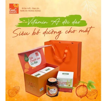 HỘP 2 HŨ GẤC CHANH LEO CÔ ĐẶC 550G QUÀ TẶNG
